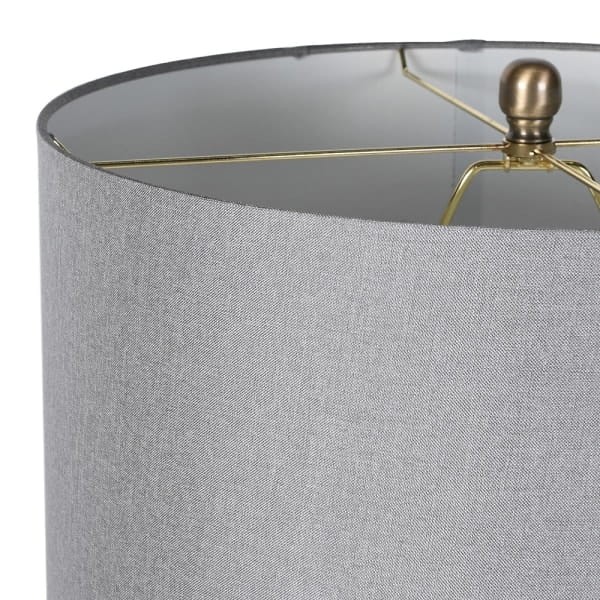 Elegance Brown Table Lamp, 82 cm – Luxury Ceramic Lamp with Grey Shade
