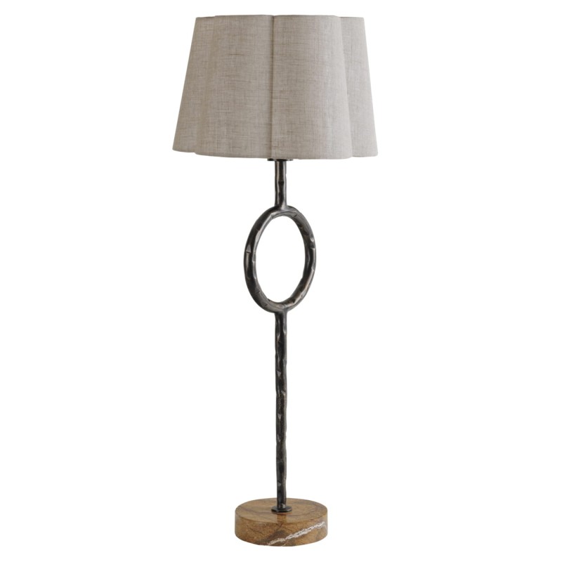 Chiswick lamp with beige linen shade