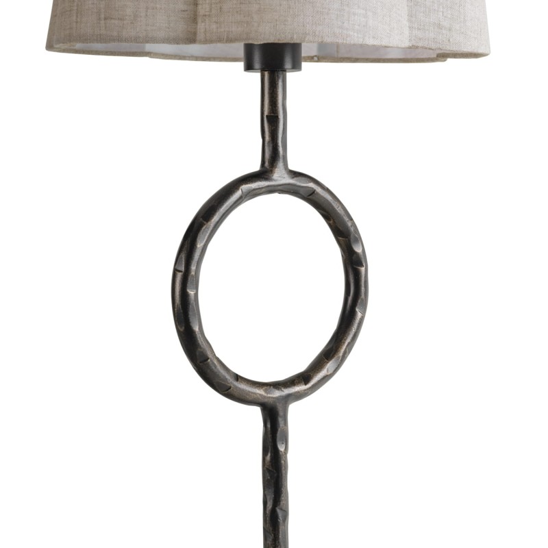 Tall brown table lamp for living room