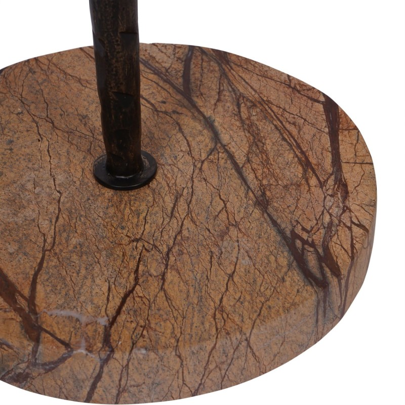 Natural marble base with dark brown veining
