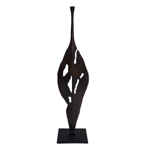 Twist Abstract Sculpture 124 cm – Antique Bronze Aluminium Ornament