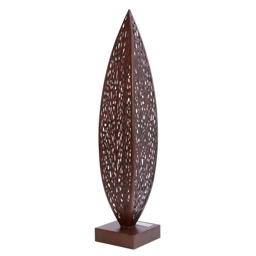Leaf Garden Sculpture 89 cm – Openwork Iron Sculpture with Solar Lighting
