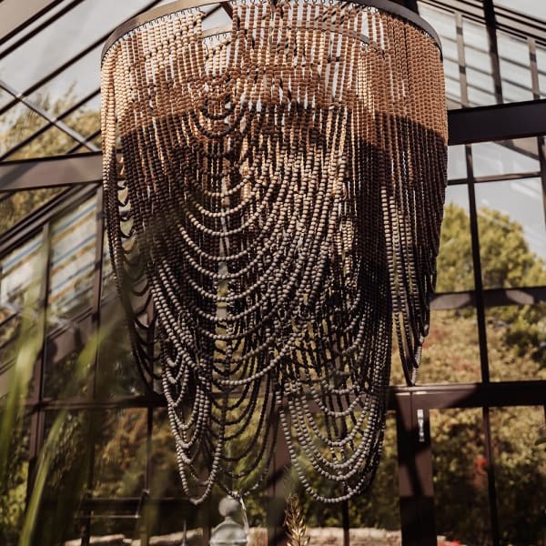 Large 100cm wooden chandelier for high ceilings