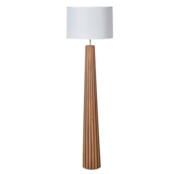 Bardem Poplar Wood Floor Lamp with Light Shade, 159 cm
