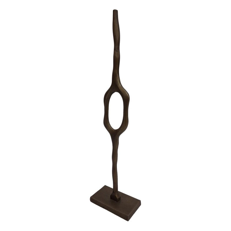 Abstract Brass Sculpture – Modern Aluminium Art Piece, 76 cm