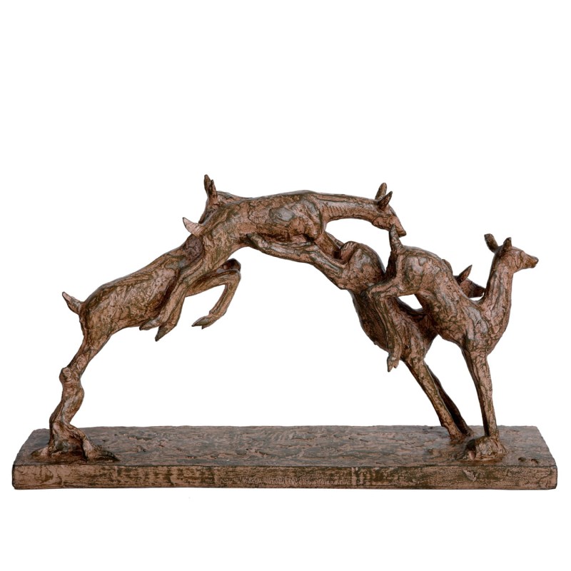 Decorative animal sculpture on rectangular base