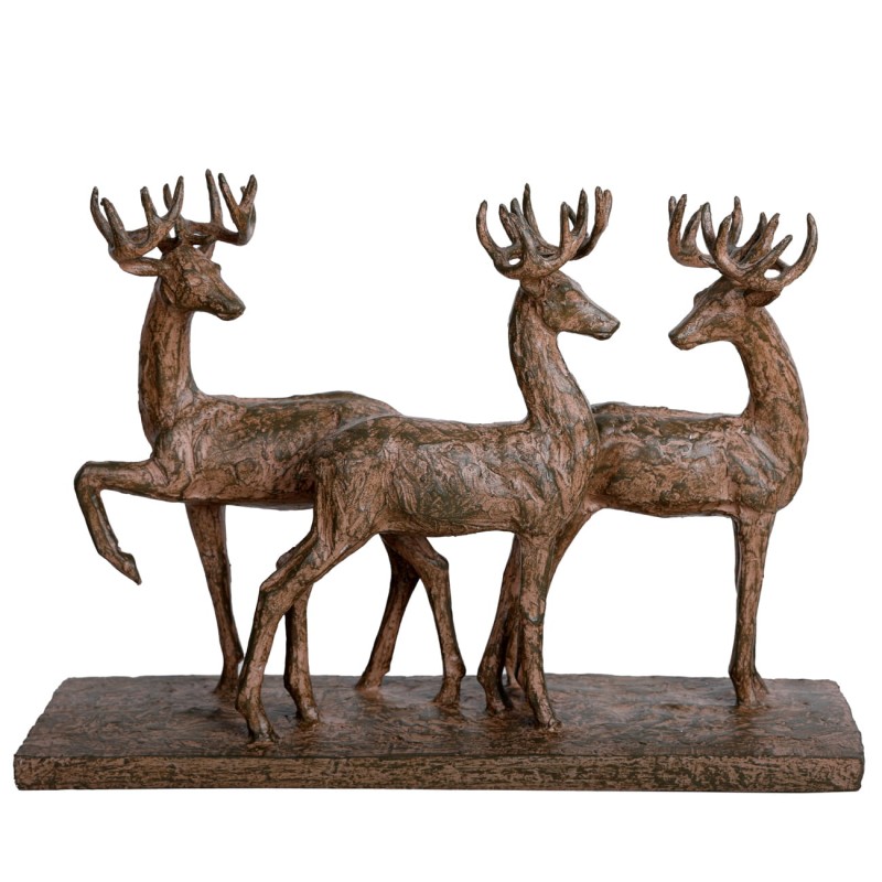 Bronze sculpture of three deer