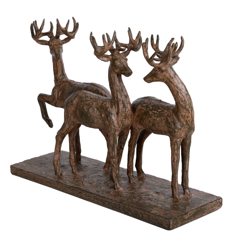Resin deer sculpture on rectangular base