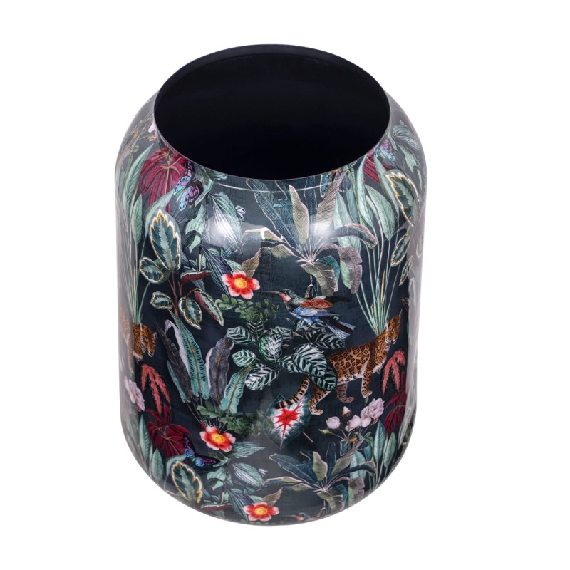 Tropic large decorative vase 62 cm with jungle and leopard design