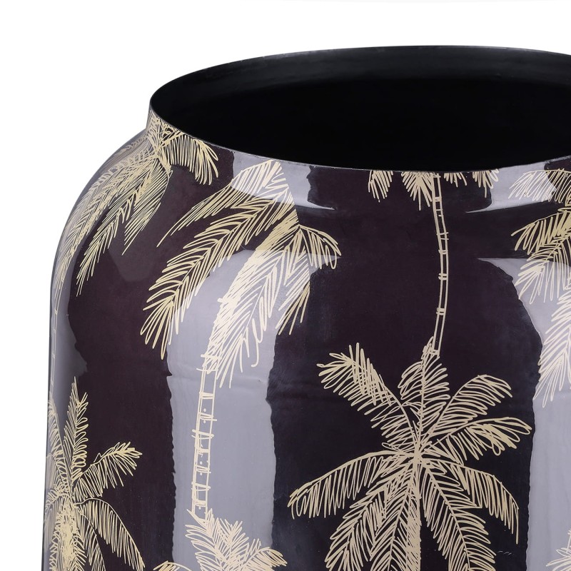 Palm S metal planter for a living room