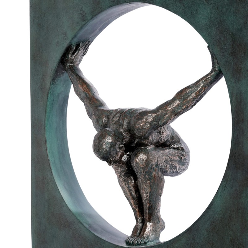 Diver figure set within a circular opening