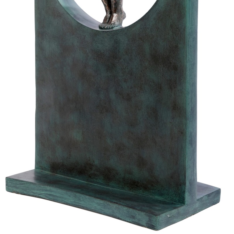 Antique bronze sculpture with verdigris finish