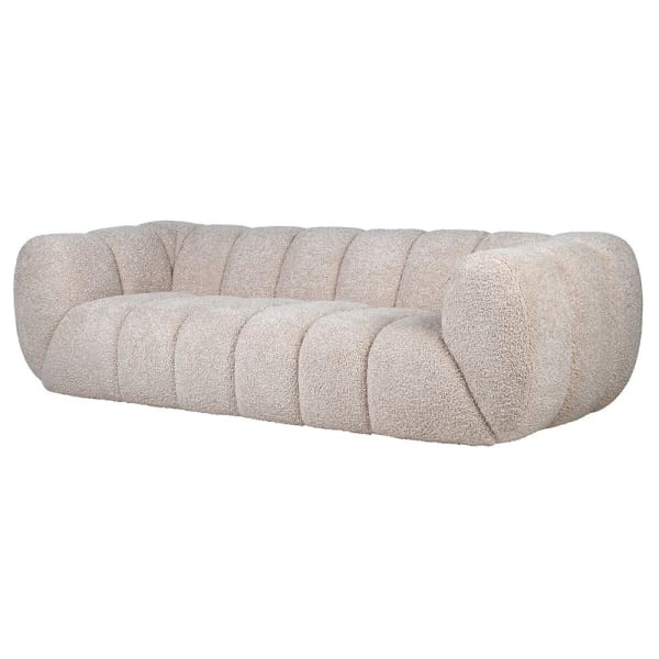 Nube Beige 240cm curved sofa with an organic silhouette