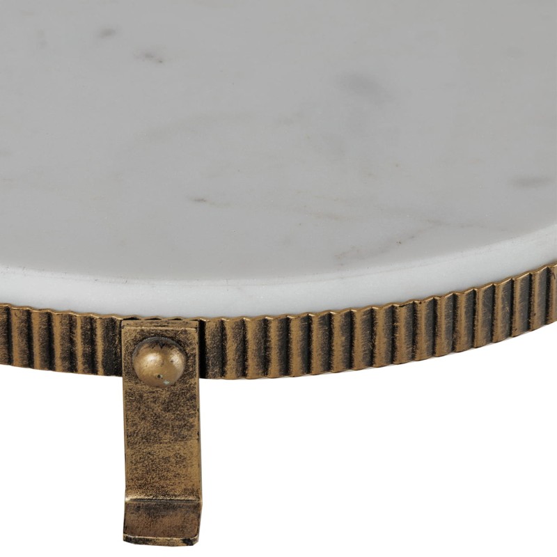 Decorative marble serving tray for a kitchen island