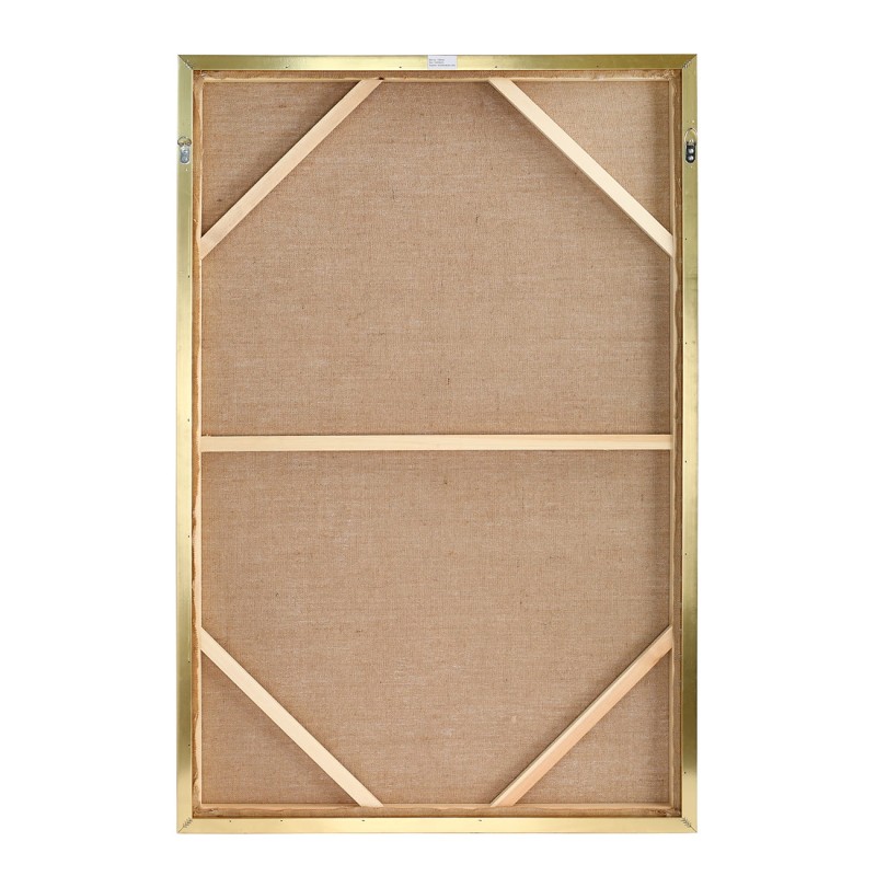 Beige Dusk abstract wall art 80x120 cm with gold accents and hessian texture