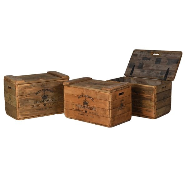 Limited Edition Champagne Decorative Storage Trunk – 76 cm