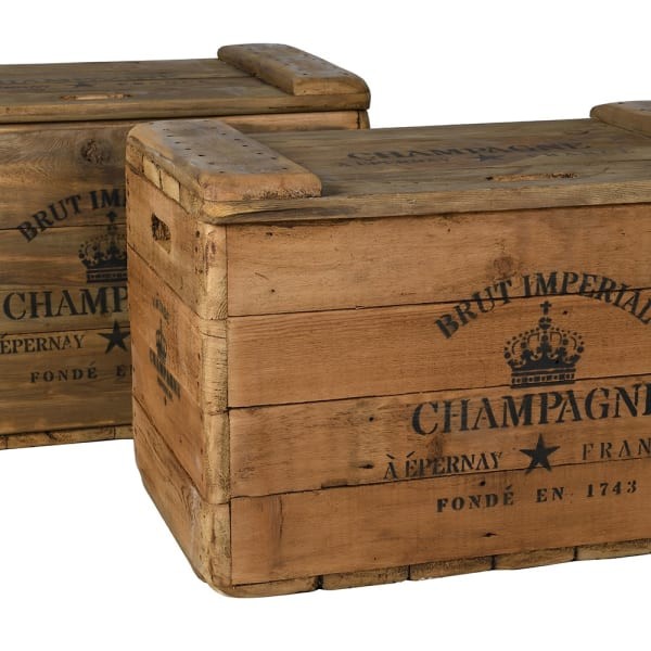 Limited Edition Champagne Decorative Storage Trunk – 76 cm