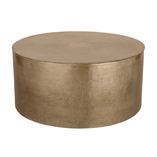 Golden Round Coffee Table 90 cm – Aluminium Metal Coffee Table