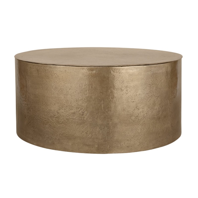 Round coffee table with concealed storage