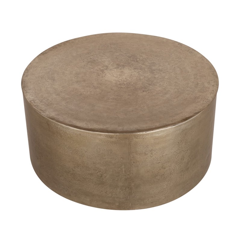Golden Round Coffee Table 90 cm – Aluminium Metal Coffee Table