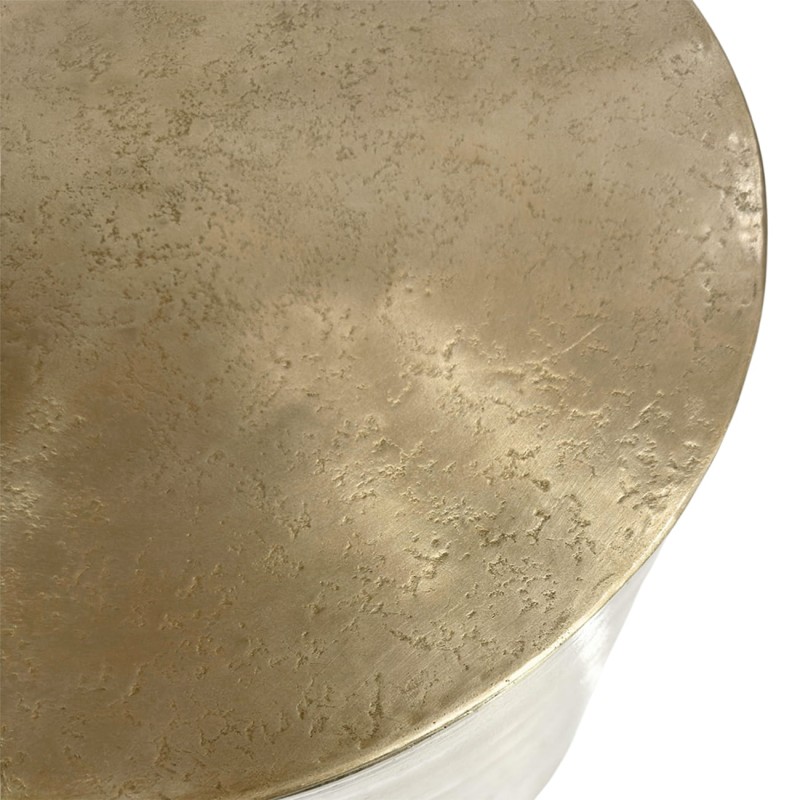 Golden Round Side Table 51 cm – Gold Aluminium Metal Table