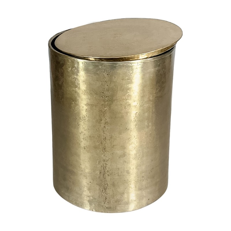 Golden Round Side Table 51 cm – Gold Aluminium Metal Table