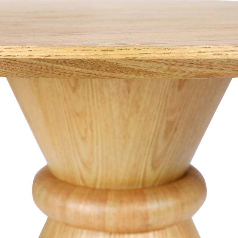Brompton 150cm round dining table with a large wooden top and pedestal base