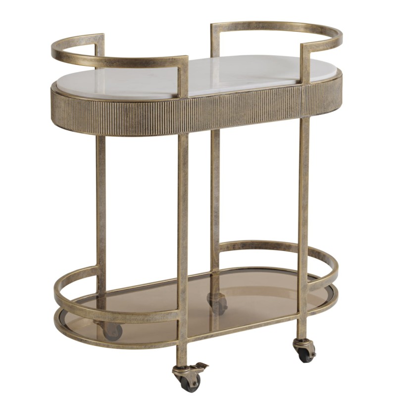 Primrose drinks trolley with two shelves and castors