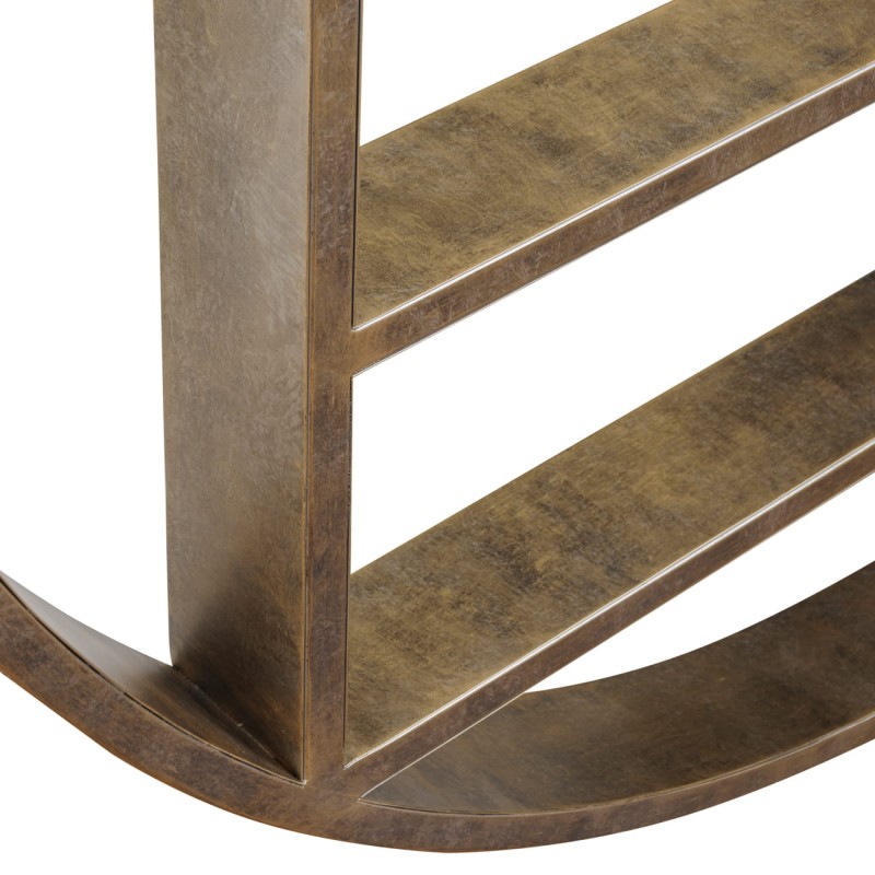 Primrose Large round gold wall shelf with mirror, 180 cm diameter