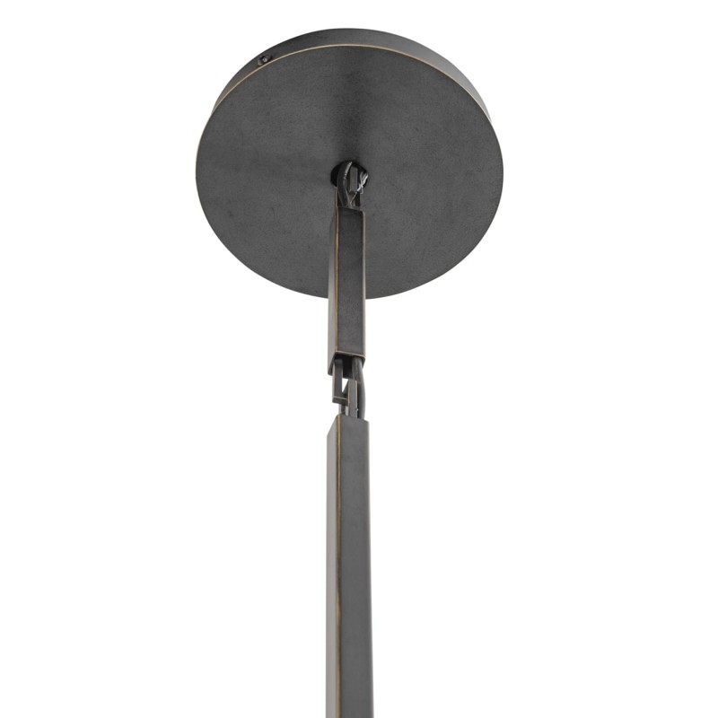 Stella 3-Arm Chandelier – Black and Gold with Linen Shades