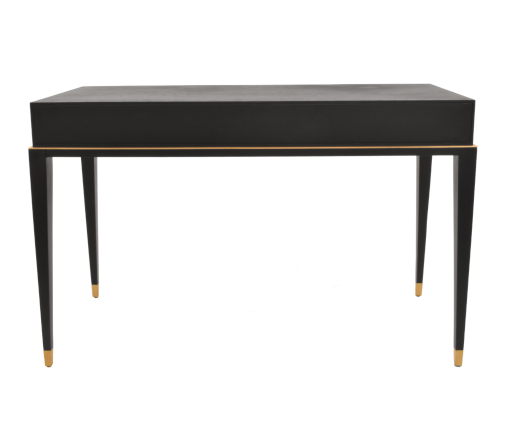 Boscobel black dressing table 120 cm with two drawers and gold accents