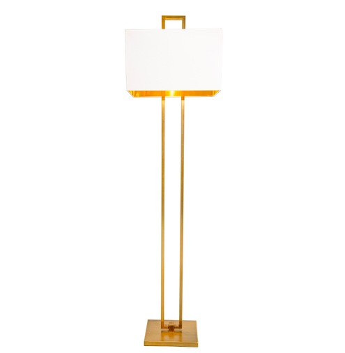 Danby Royal floor lamp 158 cm with gold base and white shade