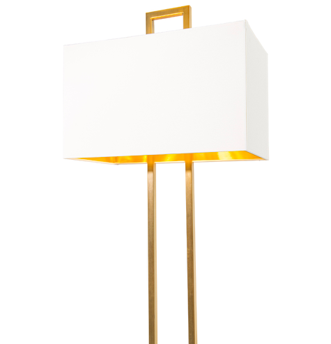 Danby Royal floor lamp 158 cm with gold base and white shade