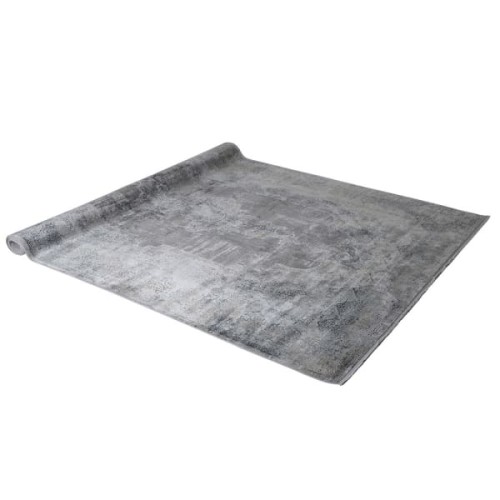 Frost Grey Rug 340 x 235 cm – Large Grey Jacquard Rug, Acrylic & Polyester