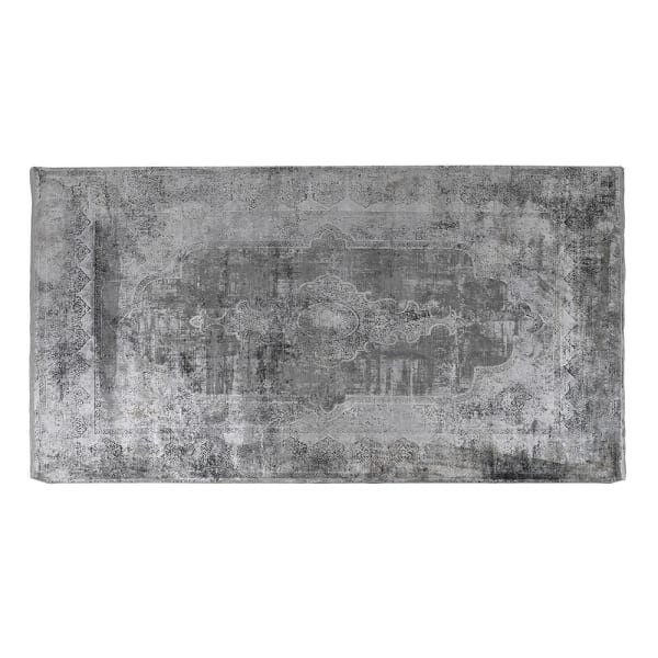 Frost Grey rug 340 x 235 cm – large grey jacquard rug in acrylic and polyester