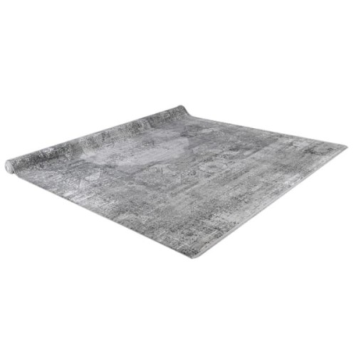 Sloane Silver Rug 340 x 240 cm – Large Silver Living Room Rug, Acrylic & Viscose