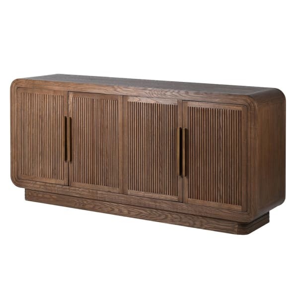 Ribbed 181 cm four-door decorative sideboard cabinet