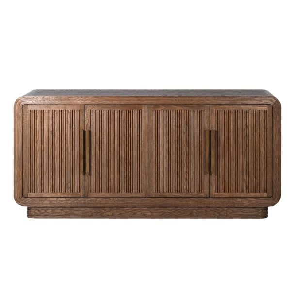 Ribbed 181 cm four-door decorative sideboard cabinet