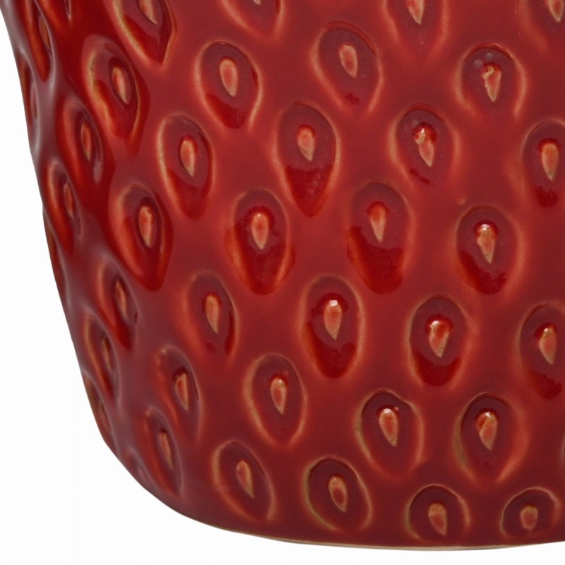 Berry Ceramic Vase L 21 cm – Red Strawberry Table Vase