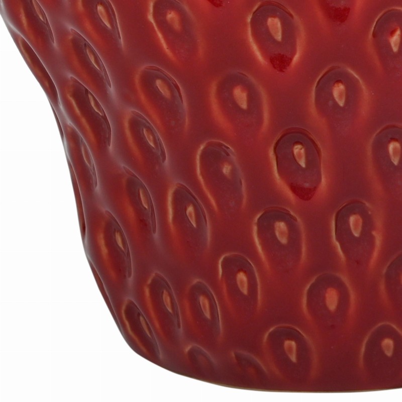 Berry Ceramic Vase M 17 cm – Red Strawberry Table Vase