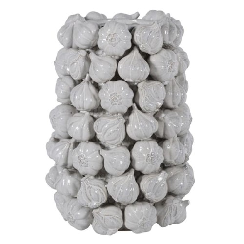 Garlic Ceramic Vase in Grey - 42 cm