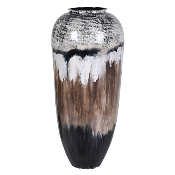 Lyall large enamelled iron floor vase 65cm
