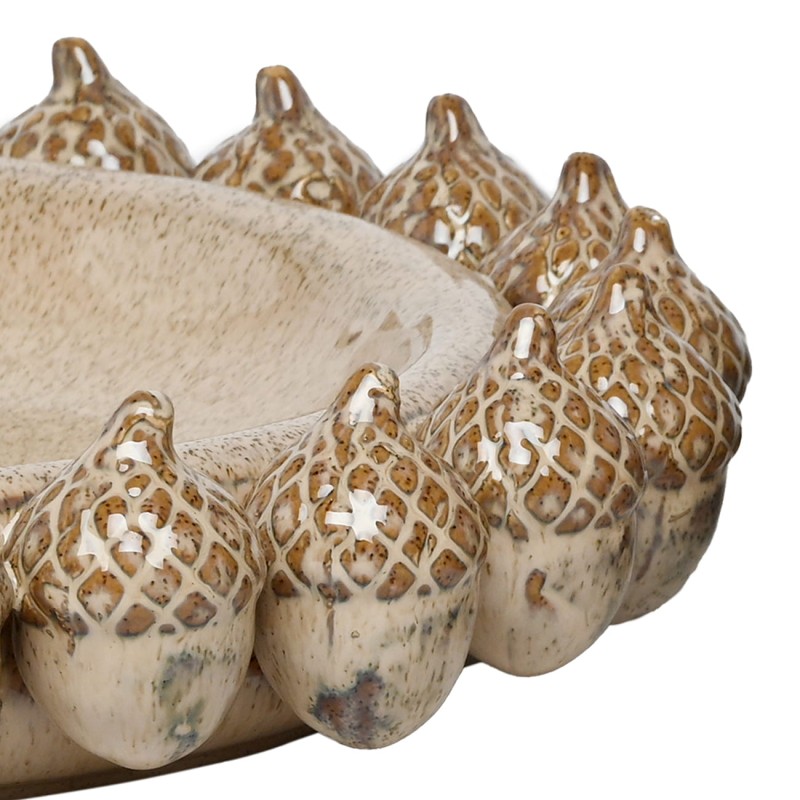 Acorn Ceramic Decorative Bowl 36.5 cm – Acorn Motif Serving Dish