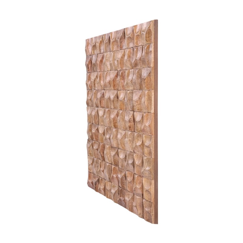 90 cm Wooden 3D Geometric Wall decor – Brown Wall Art