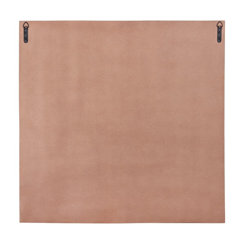 90 cm Wooden 3D Geometric Wall Sculpture – Brown Wall Art