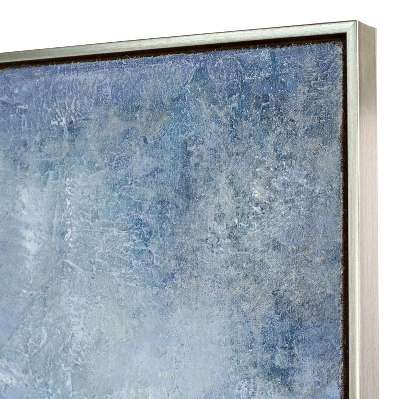 Blue Wind Abstract Wall Art 120 x 80 cm – Modern Beige and Blue Painting