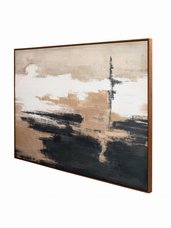 Rise landscape wall art above a sofa
