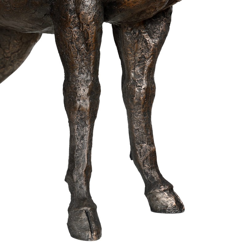 Deer Bronze sculpture, 111 cm, brown polyresin stag Christmas decoration