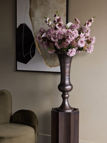 Brockley Bronze Tall Decorative Vase 72 cm – Antique Bronze Aluminium Urn