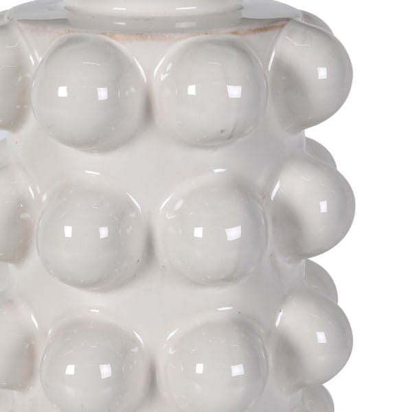 Sculptural Bobble White lamp base with rounded details